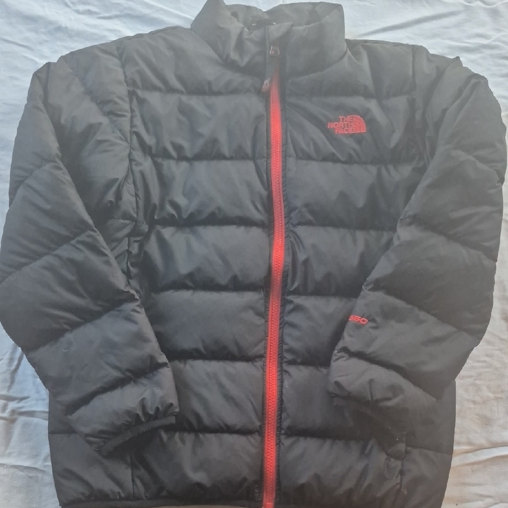 The North Face Black Jacket with Red Zipper